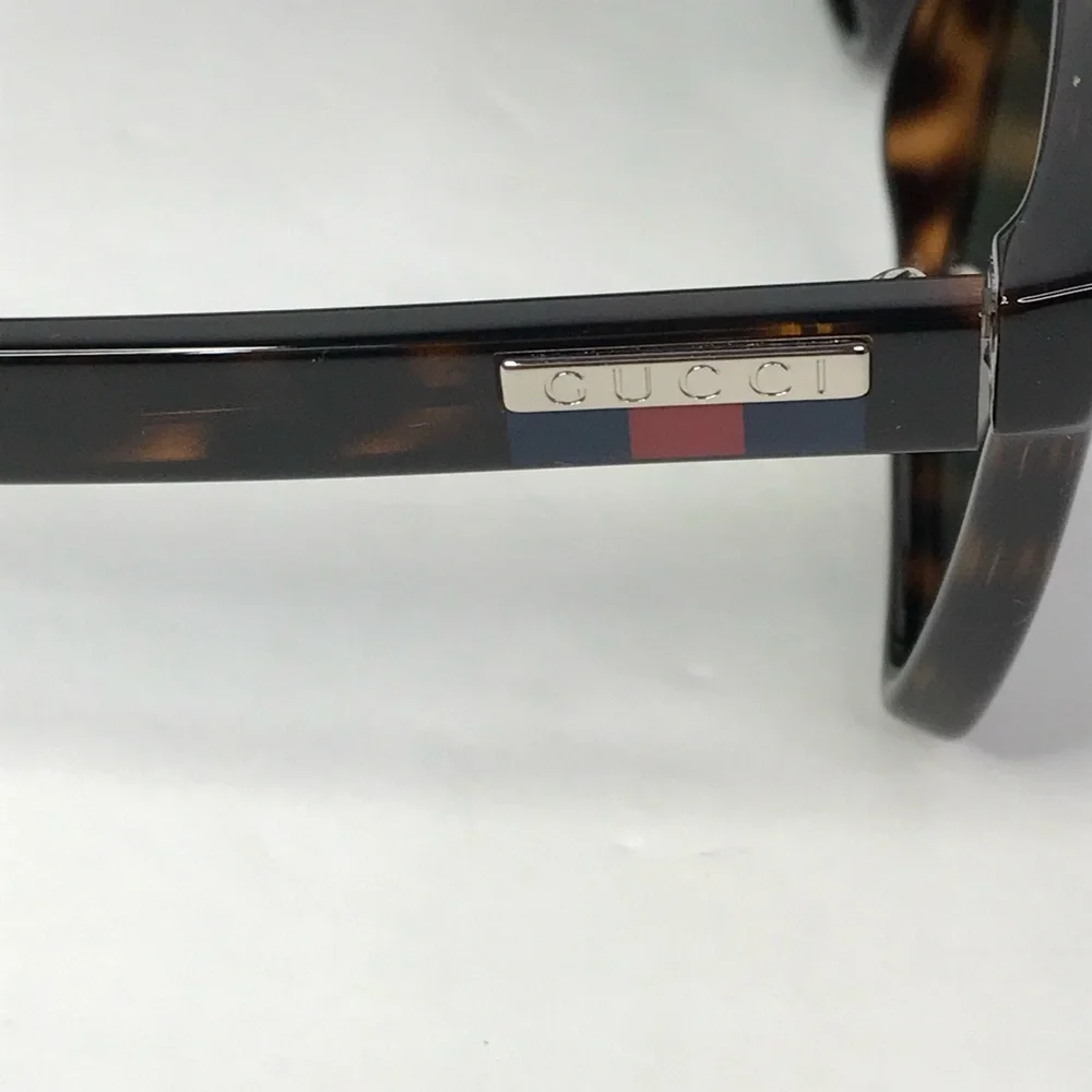 💯 - New Authentic GUCCI GG0748S 003 Tortoise Green Sunglasses